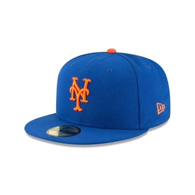 Blue New York Mets Hat - New Era MLB Authentic Collection 59FIFTY Fitted Caps USA0495682